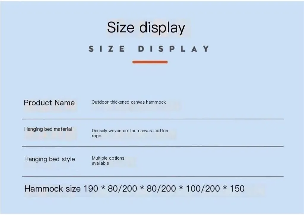 Hammock Double Hammock Outdoor Home Double Hanging Chair Dormitory Bedroom Camping Picnic Camping Load-Bearing Fixed Hammock Outdoor