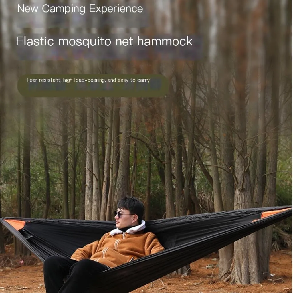 Hammock Double Mosquito Net Hammock Outdoor Nylon Double Hammock Encrypted Mesh Automatic Quick-Open Mosquito Net Hammock Hammock Outdoor(Green)