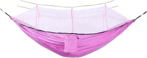Hammock Double Mosquito Net Portable Leisure Hammock, Suitable for Outdoor Camping Trips and Hikes in Garden Courtyard(Pink)