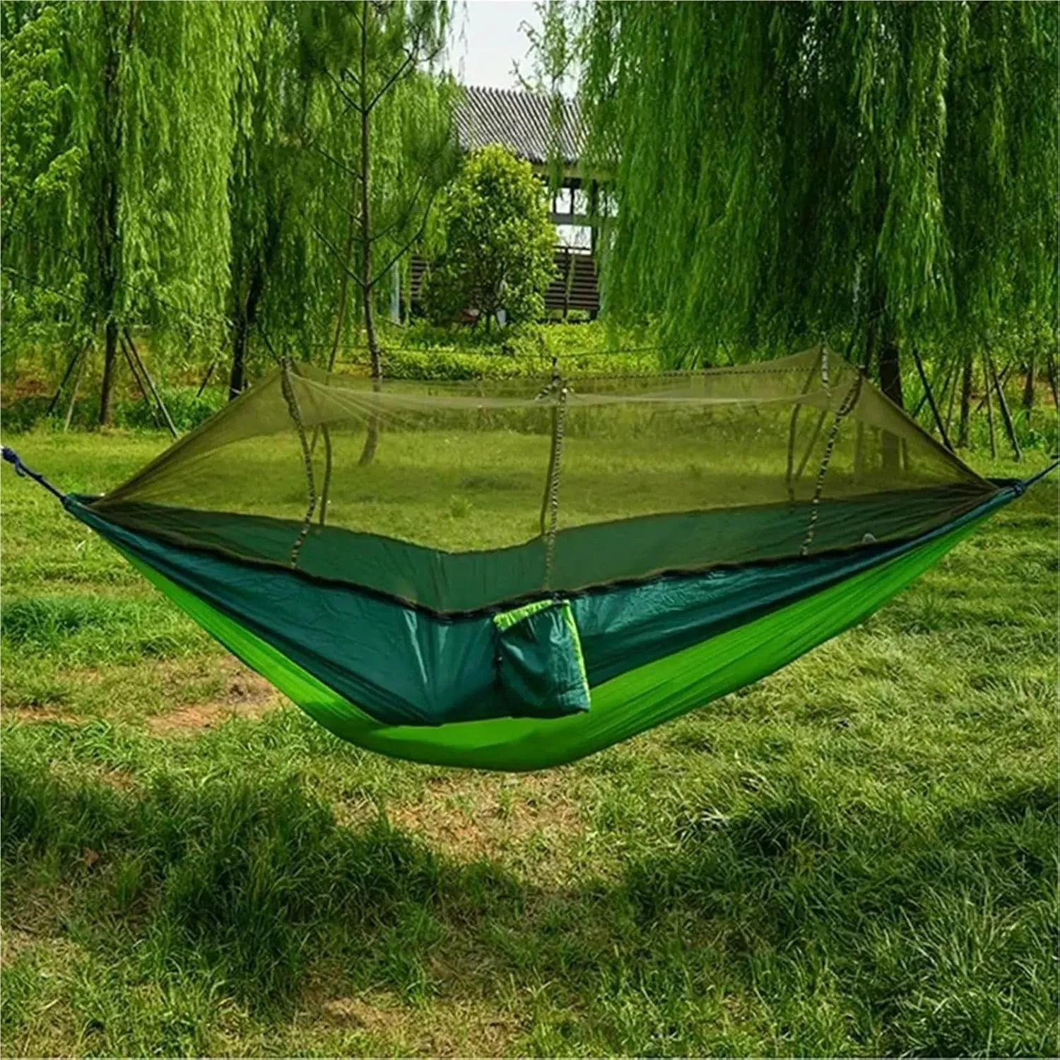 Hammock Double Mosquito Net Portable Leisure Hammock, Suitable for Outdoor Camping Trips and Hikes in Garden Courtyard(Pink)
