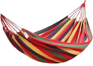 Hammock Double Outdoor Camping Canvas Hammock Outdoor Supplies Hammock Double Thick Camping Hammock Parachute Hammock Hammock Outdoor(Red,Small)