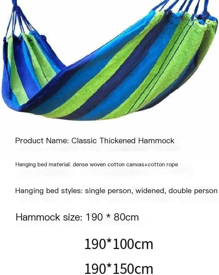 Hammock Double Outdoor Camping Canvas Hammock Outdoor Supplies Hammock Double Thick Camping Hammock Parachute Hammock Hammock Outdoor(Red,Small)