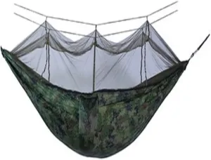 Hammock Double Outdoor Camping Mosquito Net Hammock Nylon Parachute Cloth Hammock with Mosquito Net Outdoor Swing Hammock Hammock Outdoor(D)