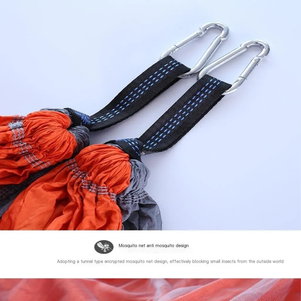 Hammock Double Outdoor Camping Mosquito Net Hammock Nylon Parachute Cloth Hammock with Mosquito Net Outdoor Swing Hammock Hammock Outdoor(E)