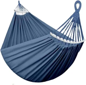 Hammock Double Outdoor Canvas Hammock Camping Anti-Rollover Swing Thickened Spot Single Double Duckbill Buckle Hammock Hammock Outdoor(F)