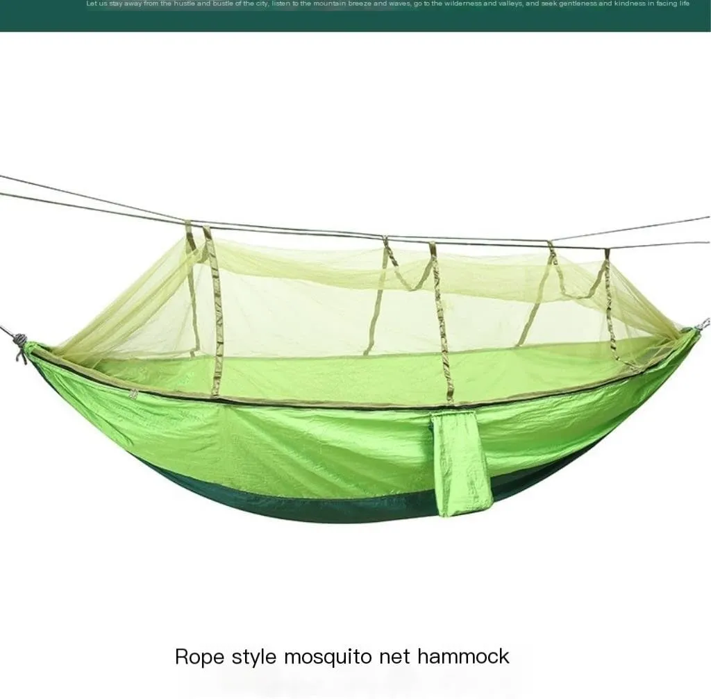 Hammock Double Outdoor Parachute Wholesale Hammock with Mosquito Net Anti-Mosquito Nylon Single Double Camping Hammock Hammock Outdoor(Bruin)
