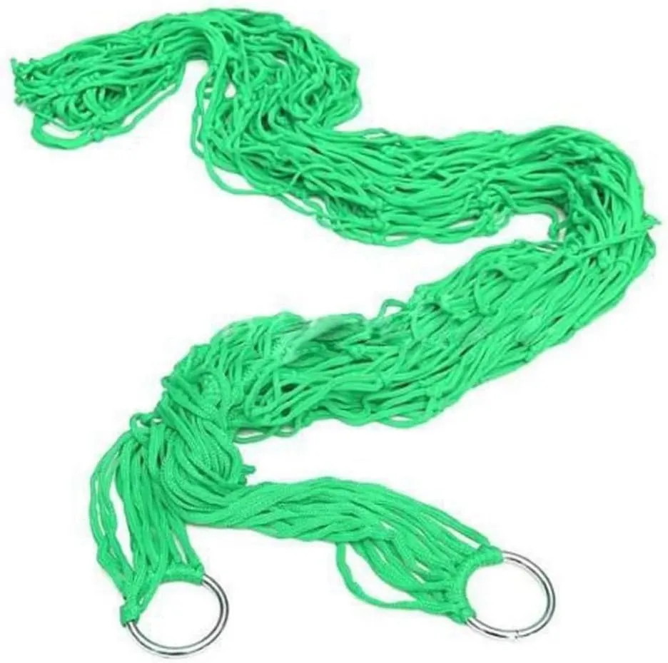Hammock Double Outdoor Supplies 9-Strand Nylon Rope Hammock Portable Camping Leisure Mesh Hammock Swing Rope Hammock Hammock Outdoor