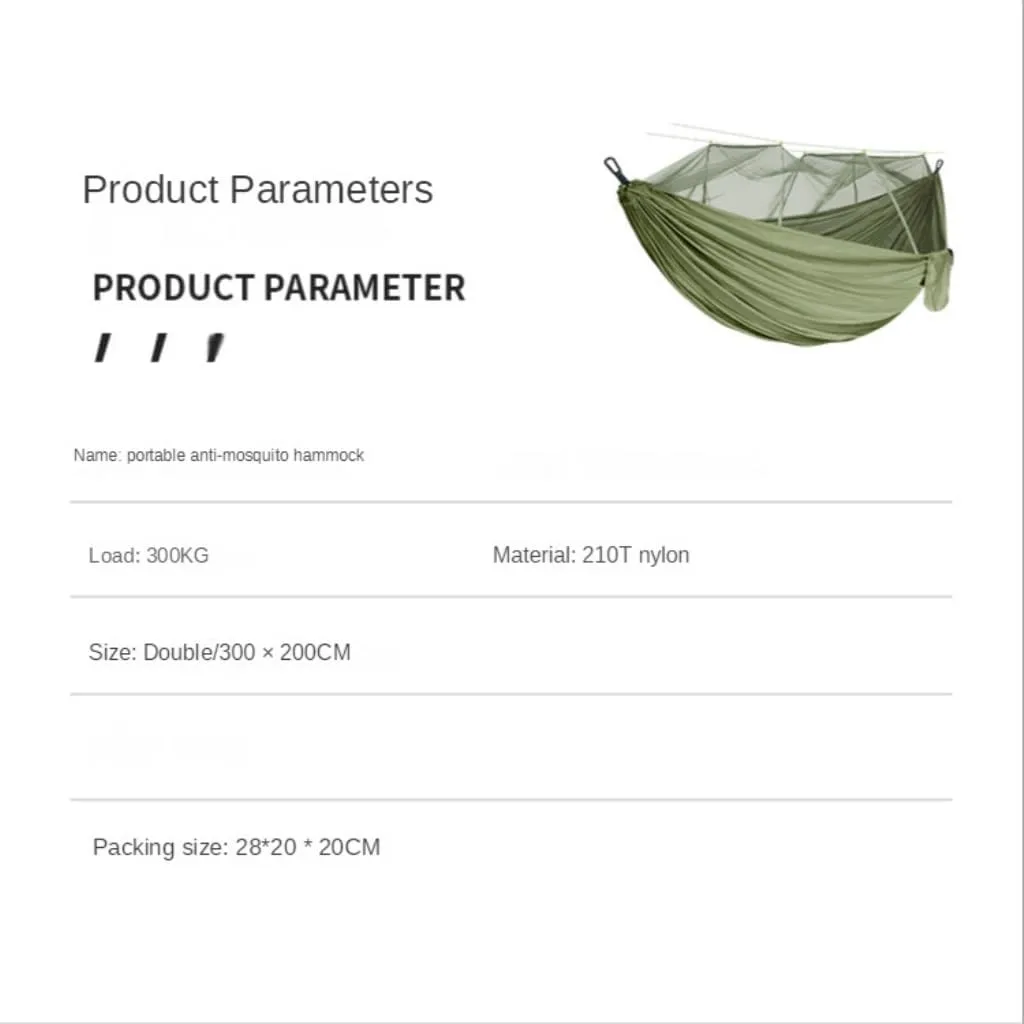 Hammock Hammock Outdoor Camping Anti-Mosquito Outdoor Camping with Mosquito Net Breathable Hanging Tree Tent Hammocks for Outside