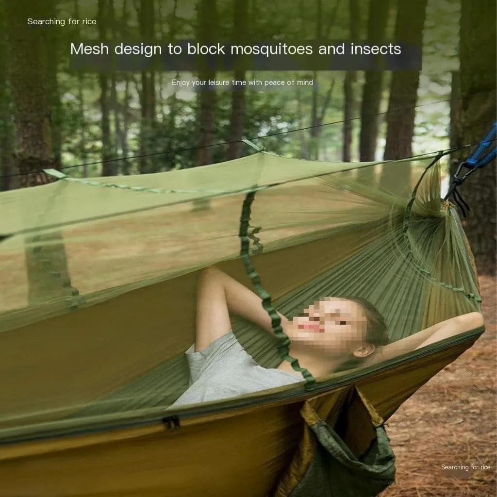 Hammock Hammock Outdoor Camping Anti-Mosquito Outdoor Camping with Mosquito Net Breathable Hanging Tree Tent Hammocks for Outside(F)