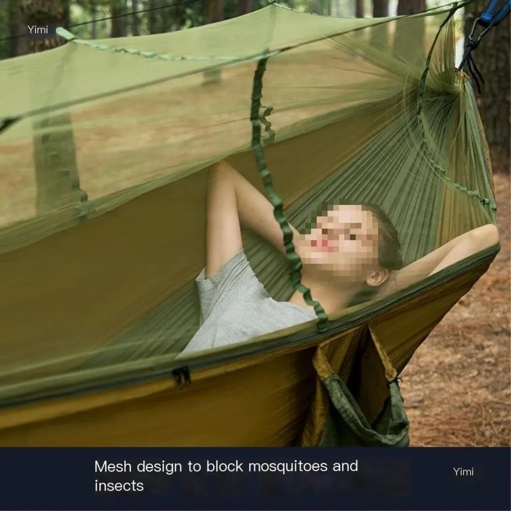 Hammock Hammock Outdoor Camping Anti-Mosquito Outdoor Camping with Mosquito Net Breathable Hanging Tree Tent Hammocks for Outside(F)