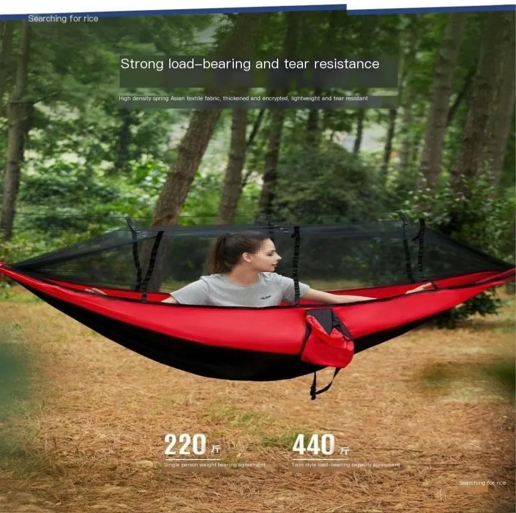 Hammock Hammock Outdoor Camping Anti-Mosquito Outdoor Camping with Mosquito Net Breathable Hanging Tree Tent Hammocks for Outside(F)