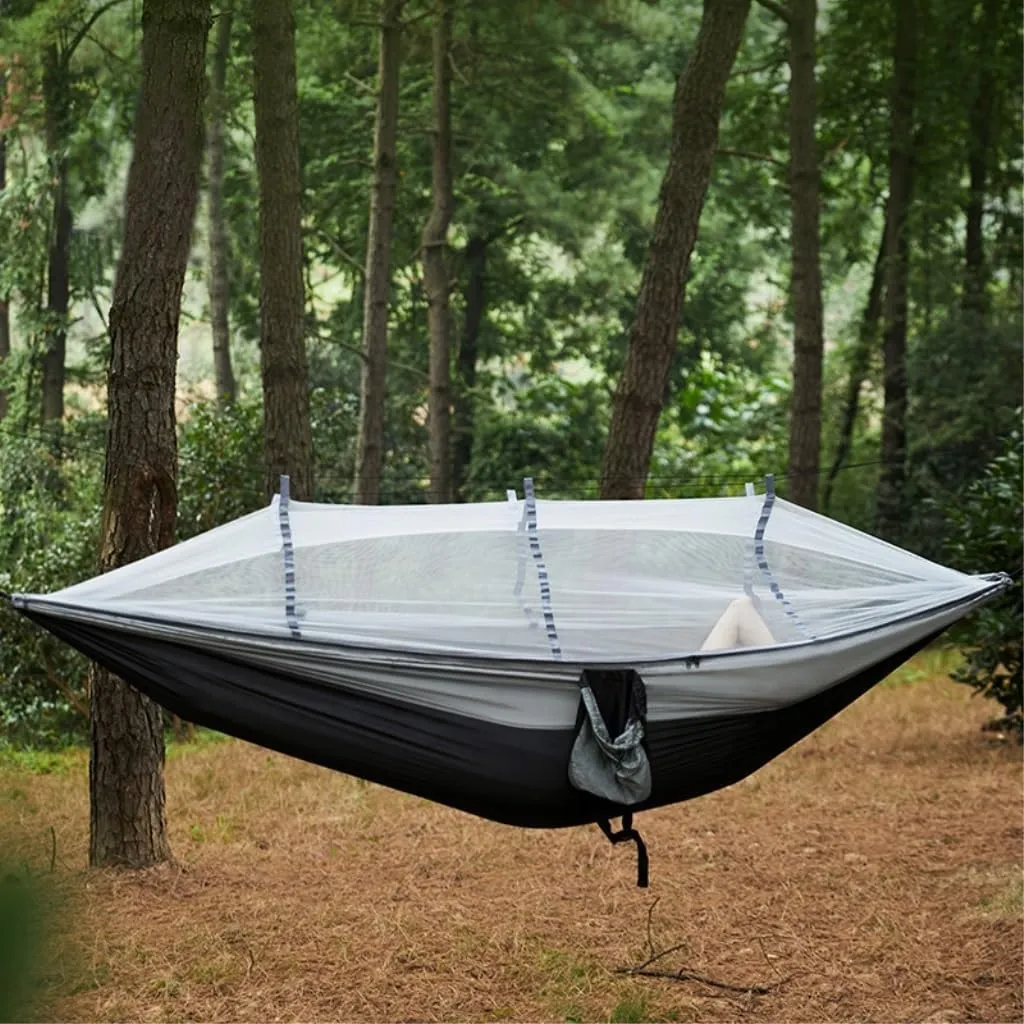 Hammock Hammock Outdoor Camping Anti-Mosquito Outdoor Camping with Mosquito Net Breathable Hanging Tree Tent Hammocks for Outside(F)