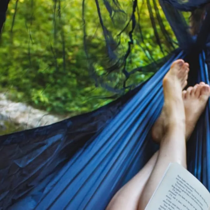 Hammock Net Camping Mosquito Net, No See Ums & Repels Insect, Polyester Netting for 360 Degree Protection, Double Sided Zipper for Easy Access Fits for All Camping Hammocks(Black)