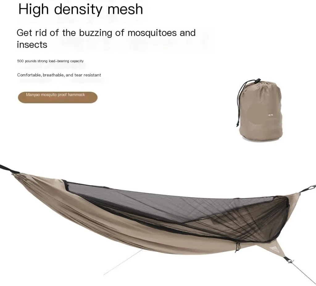Hammocks Anti-Mosquito Hammock Portable Outdoor Camping Anti-Rollover Summer Mosquito Net Camping Adult Swing Camping Hammocks