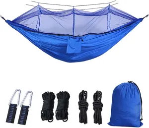 Hammocks for Outside 2 Person with Mosquito Net, Inside Hammock for Bedroom, Portable Hammock with Mosquito Net, Quick Dry Hammock, for Travel Patio Garden