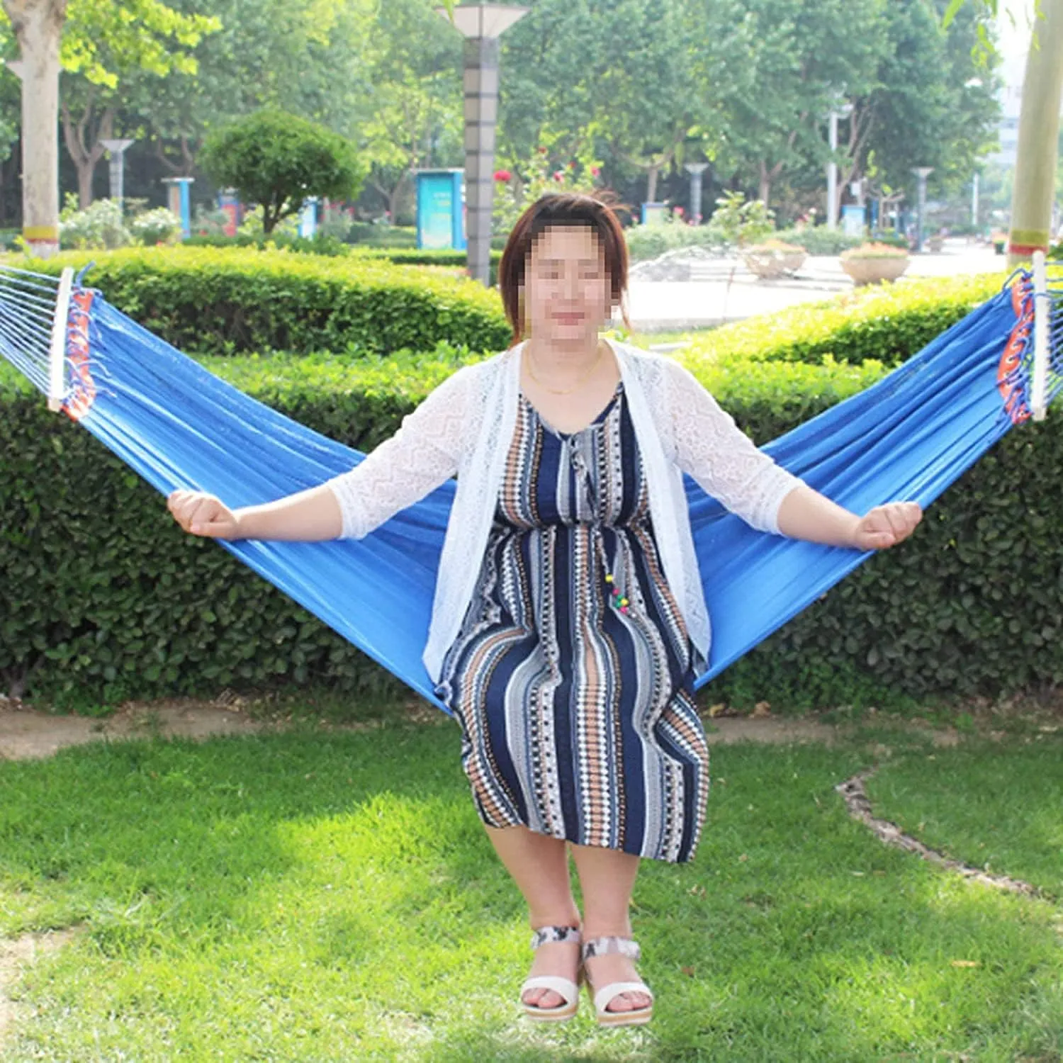 Hammocks for Outside Hanging Camping Hammock Breathable Casual Mesh Lightweight Nylon Camping for Indoor Outdoor Travel Hiking Beach Hammock Camping, Grün