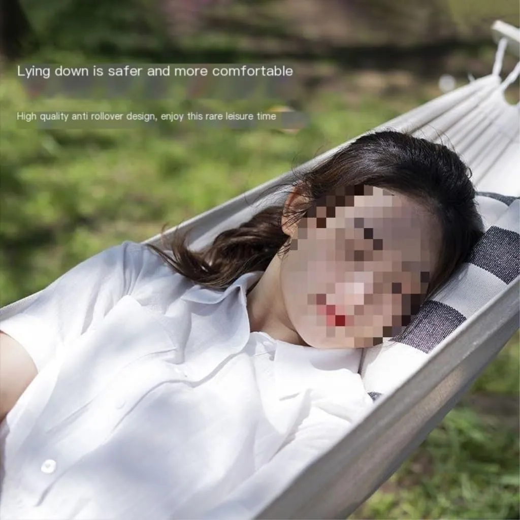 Hammocks Hammock Outdoor Single Double Anti-Rollover Portable Camping Outdoor Detachable and Washable Hanging Chair Camping Hammocks(B,190cm*80cm)