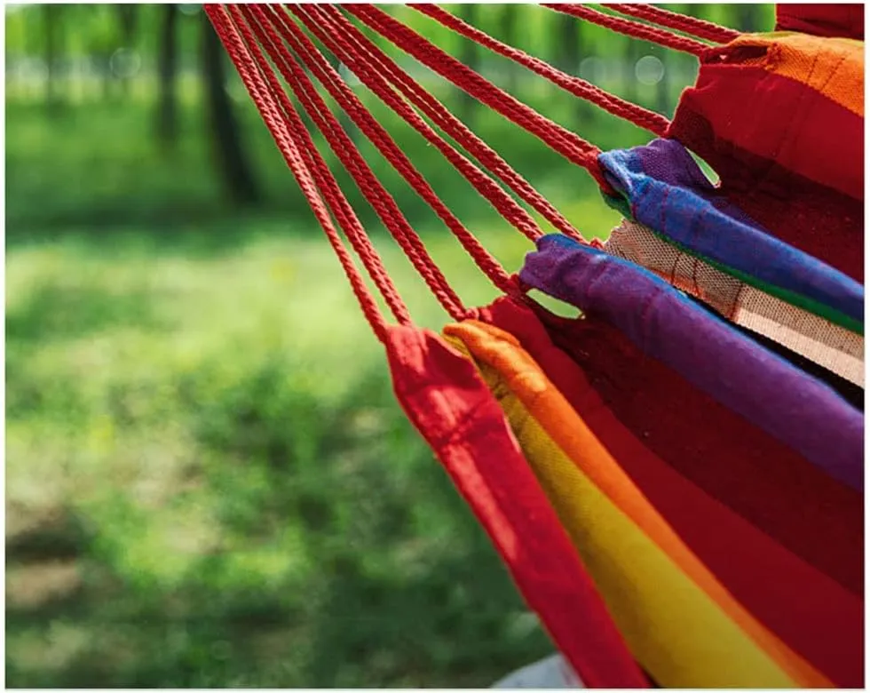 Hammocks Outdoor Hammock Camping Breathable Wear-Resistant Thickened Portable Hammock, 200*100cm, Blue
