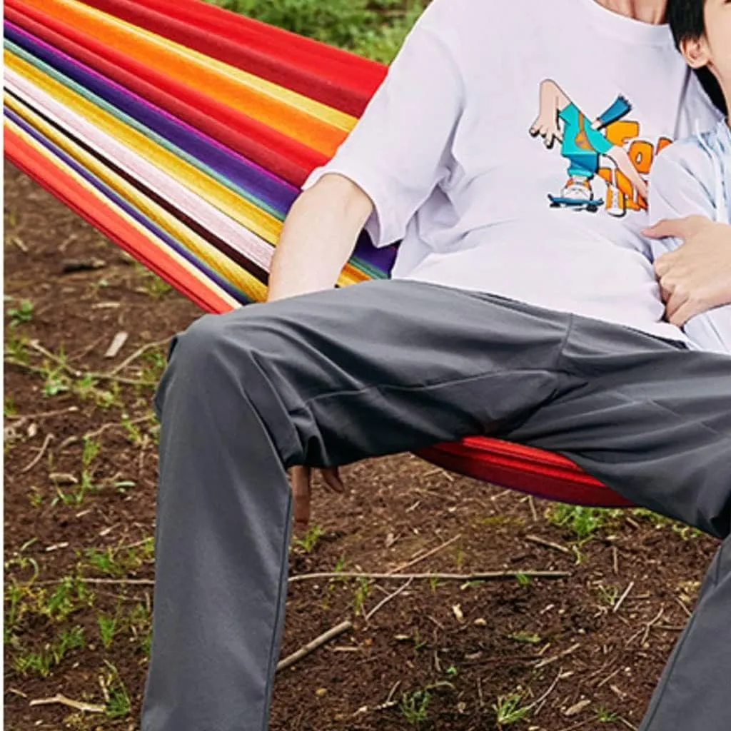 Hammocks Outdoor Hammock Camping Breathable Wear-Resistant Thickened Portable Hammock, 200*100cm, Blue