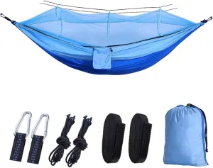 Hammock,YIWENG Automatic Quick-Opening Hammock with Mosquito Net Outdoor Camping Portable Hammock Anti-rolliker Nylon Hammock