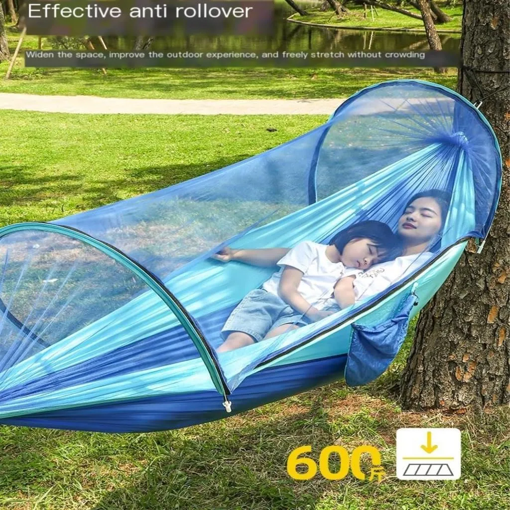 Hamock Hammock Outdoor Anti-Mosquito and Insect-Proof Portable Swing Outdoor Camping Camping with Mosquito Net Cute Hanmock(Marrone,1)