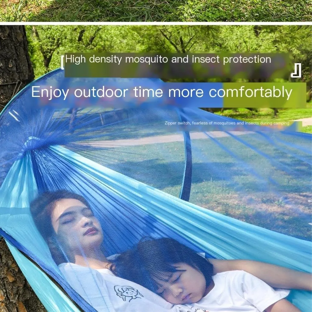 Hamock Hammock Outdoor Anti-Mosquito and Insect-Proof Portable Swing Outdoor Camping Camping with Mosquito Net Cute Hanmock(Marrone,1)