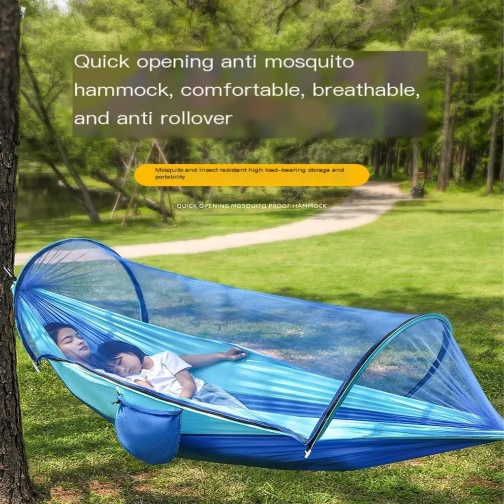 Hamock Hammock Outdoor Anti-Mosquito and Insect-Proof Portable Swing Outdoor Camping Camping with Mosquito Net Cute Hanmock(Marrone,1)