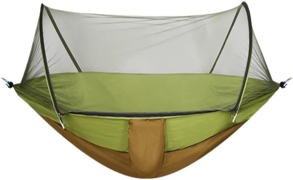 Hamock Hammock Outdoor Anti-Mosquito and Insect-Proof Portable Swing Outdoor Camping Camping with Mosquito Net Cute Hanmock(Marrone,1)
