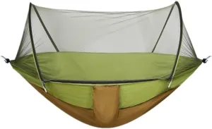 Hamock Hammock Outdoor Anti-Mosquito and Insect-Proof Portable Swing Outdoor Camping Camping with Mosquito Net Cute Hanmock(Marrone,1)