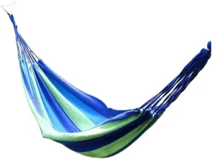 Hamock Single Double Parachute Cloth Hammock Light Breathable Hammock Nylon Hammock Outdoor Swing Anti-Rollover Hanmock(Blue,Small)