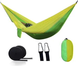 Hanging ?Chair Swing Hiking Camping Hammock, Portable Nylon Safety Parachute, Outdoor Double Leisure Hammock Hammock