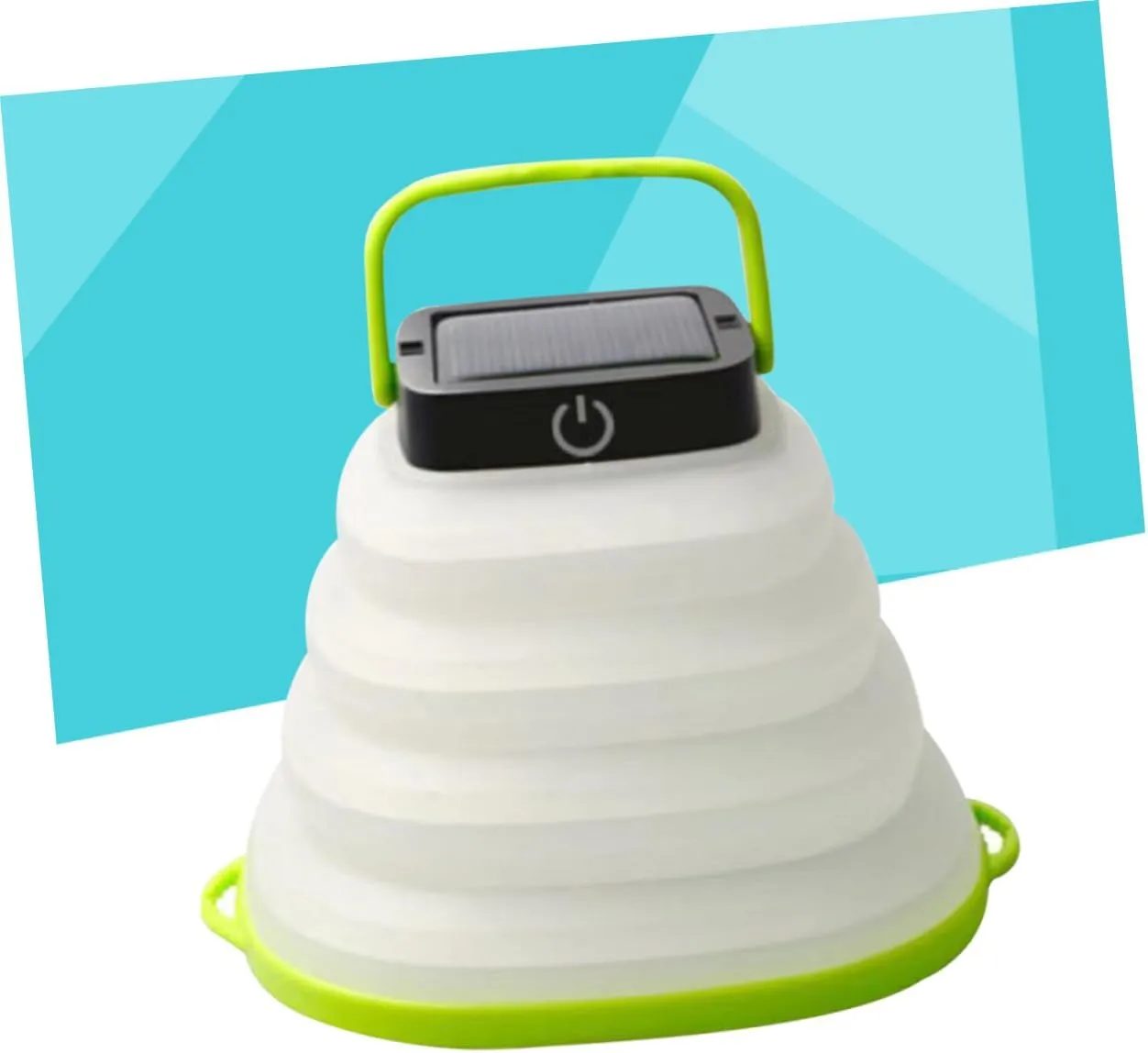 Happyyami 2pcs Collapsible Camping Lantern Camping Lights Solar-Powered Outdoor Tent Lights for Adventure Skid Handle Random Color