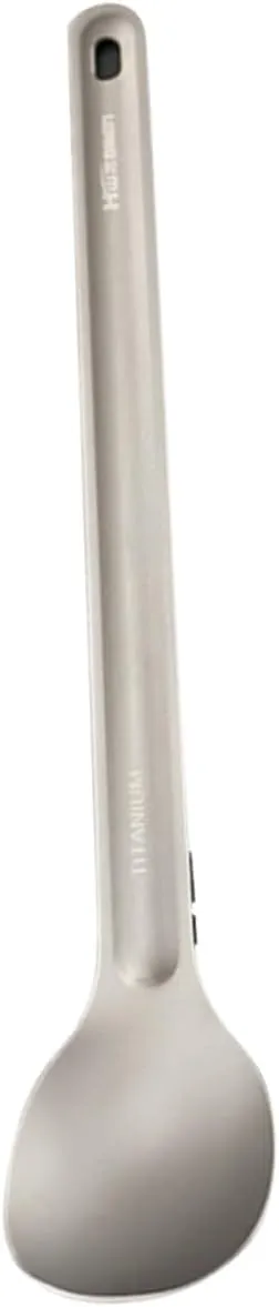Happyyami Djustable Camp Spoon Pure Titanium Outdoor Spoon Titanium Ladle for Camping Daily Use