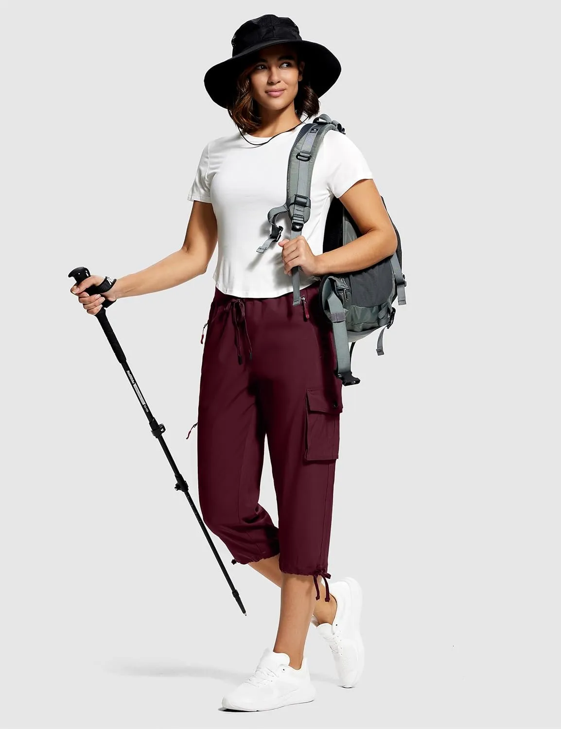 Hiking Capris for Women with Pockets Lightweight Quick Dry Cargo Capri Travel Pants Women Casual Women's Capris