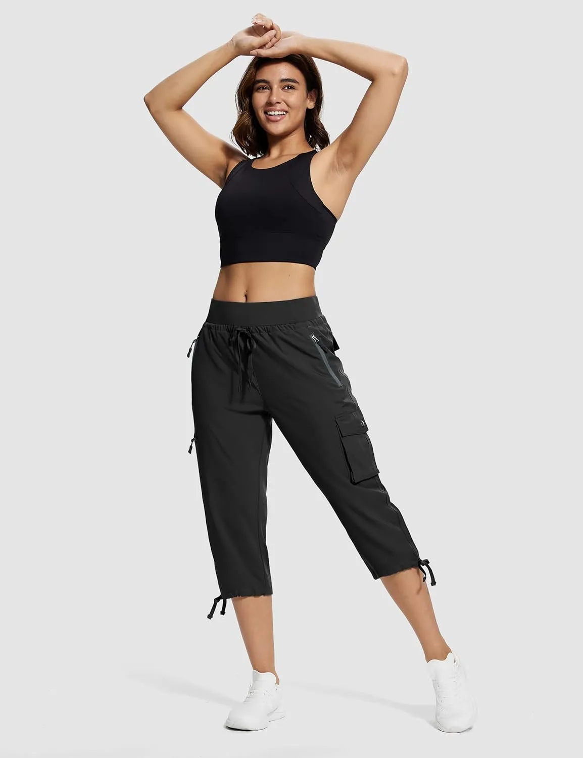 Hiking Capris for Women with Pockets Lightweight Quick Dry Cargo Capri Travel Pants Women Casual Women's Capris