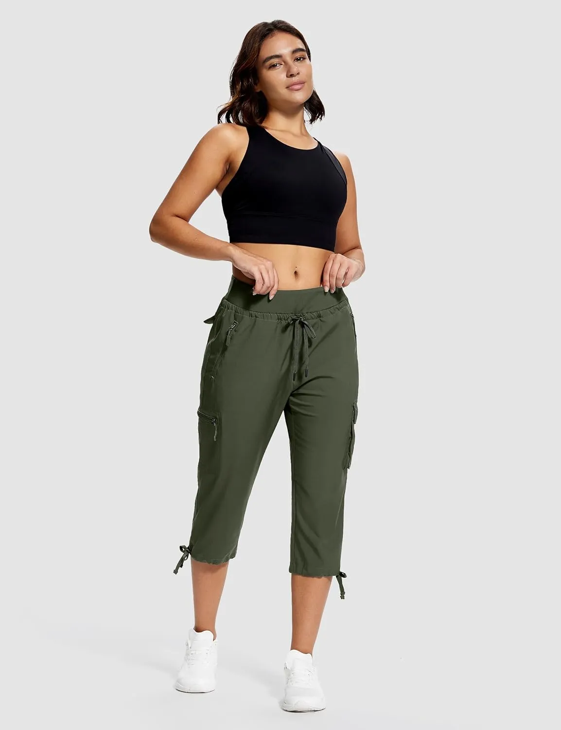 Hiking Capris for Women with Pockets Lightweight Quick Dry Cargo Capri Travel Pants Women Casual Women's Capris