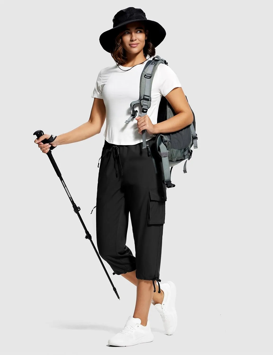 Hiking Capris for Women with Pockets Lightweight Quick Dry Cargo Capri Travel Pants Women Casual Women's Capris