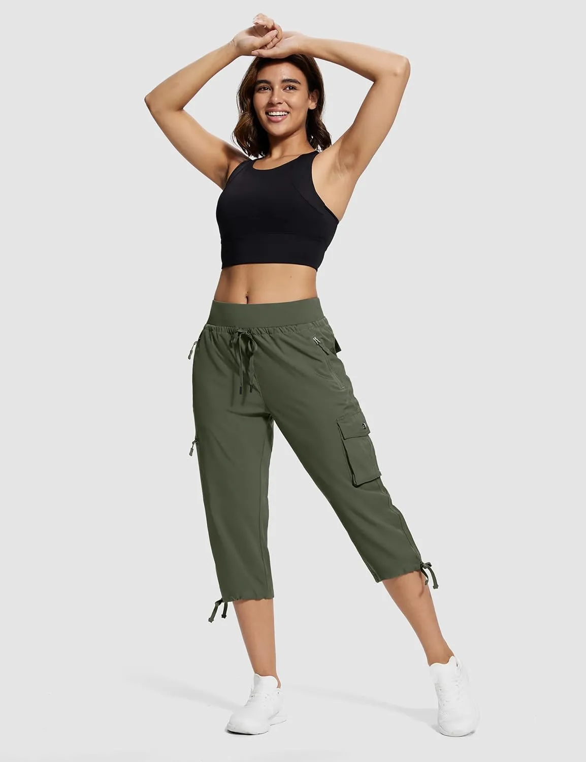 Hiking Capris for Women with Pockets Lightweight Quick Dry Cargo Capri Travel Pants Women Casual Women's Capris