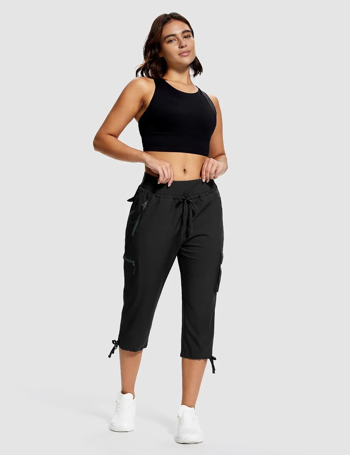 Hiking Capris for Women with Pockets Lightweight Quick Dry Cargo Capri Travel Pants Women Casual Women's Capris