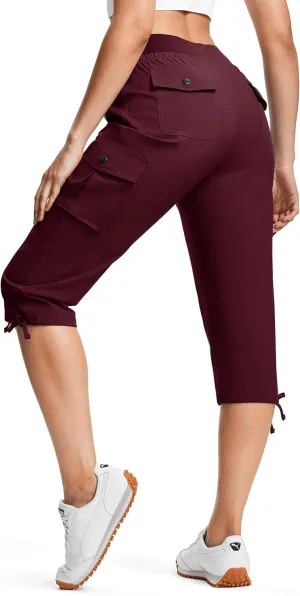 Hiking Capris for Women with Pockets Lightweight Quick Dry Cargo Capri Travel Pants Women Casual Women's Capris