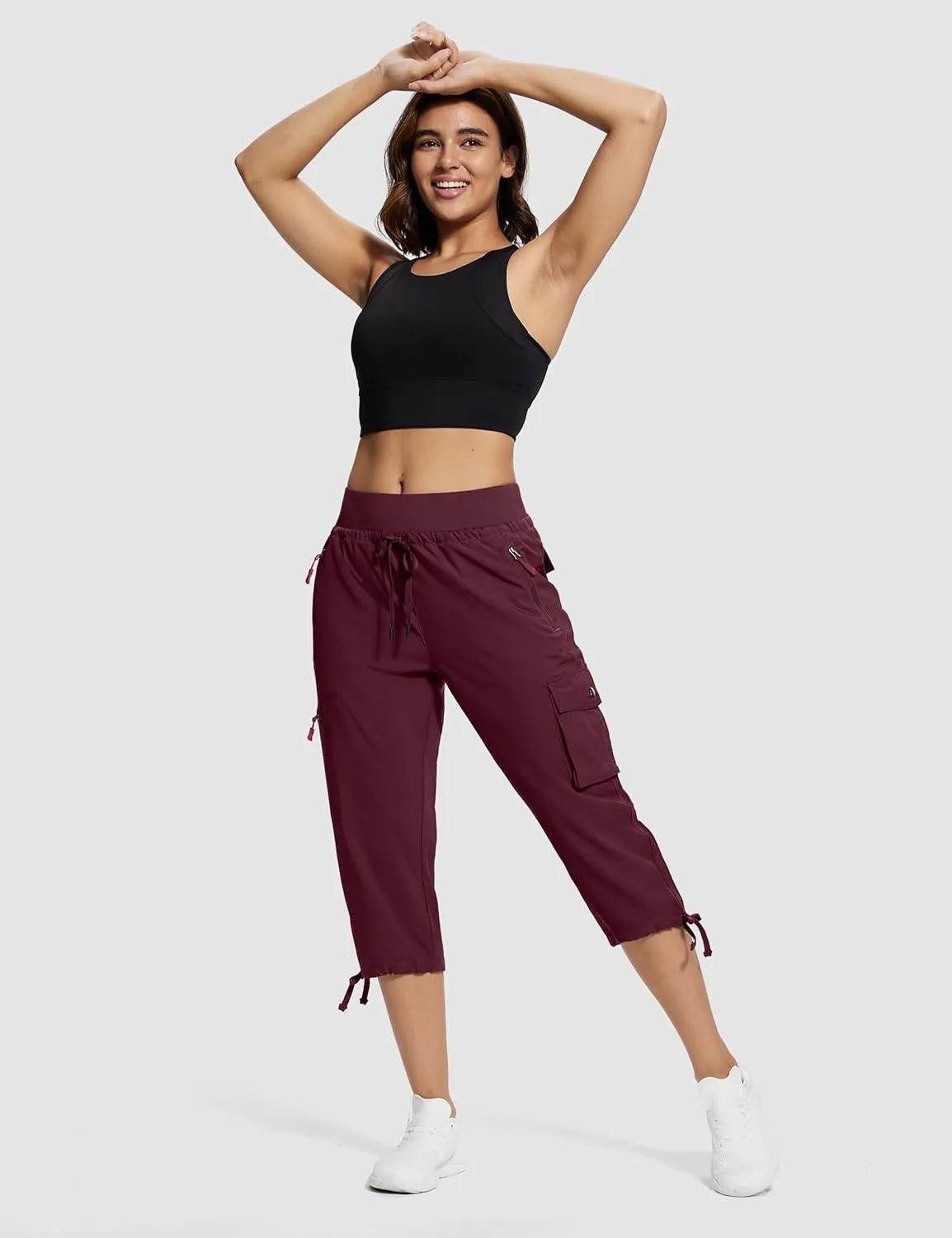 Hiking Capris for Women with Pockets Lightweight Quick Dry Cargo Capri Travel Pants Women Casual Women's Capris