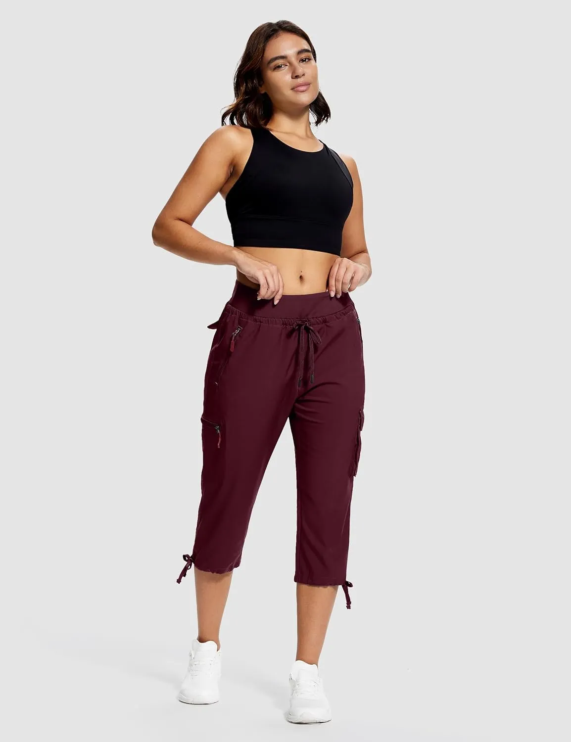 Hiking Capris for Women with Pockets Lightweight Quick Dry Cargo Capri Travel Pants Women Casual Women's Capris