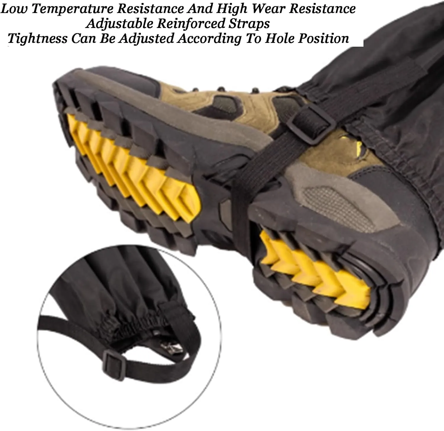 Hiking Gaiters,H-40cm High Leg Cover,Waterproof Cloth Leg Gaiters,Adjustable Size Lower Legs Guards,for Outdoor Work and Sports