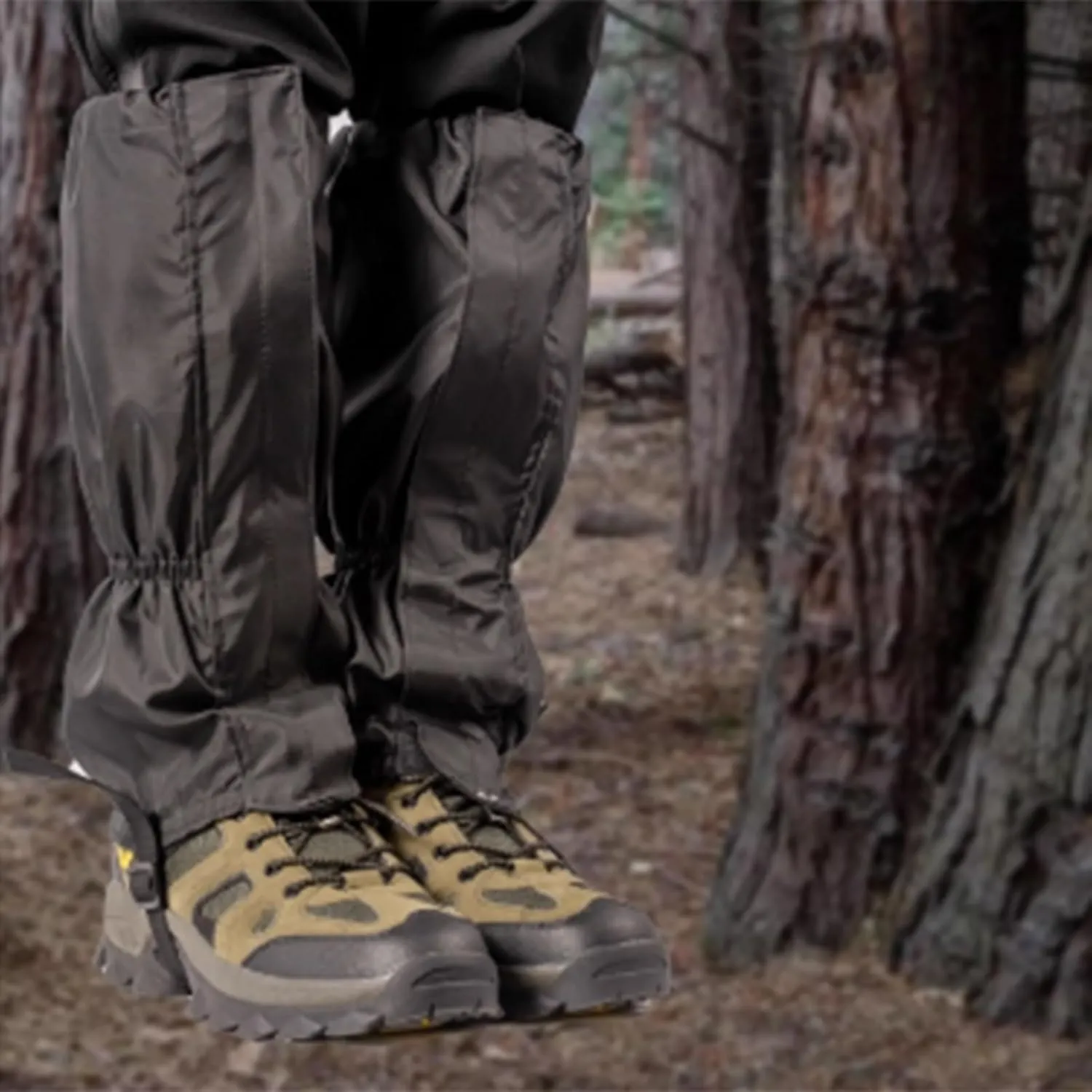 Hiking Gaiters,H-40cm High Leg Cover,Waterproof Cloth Leg Gaiters,Adjustable Size Lower Legs Guards,for Outdoor Work and Sports