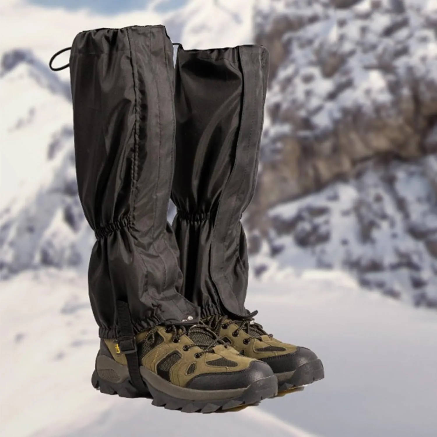 Hiking Gaiters,H-40cm High Leg Cover,Waterproof Cloth Leg Gaiters,Adjustable Size Lower Legs Guards,for Outdoor Work and Sports