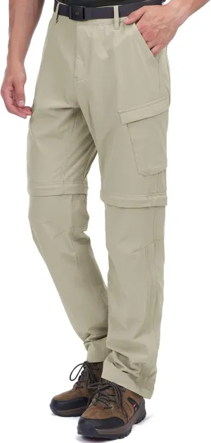 Hiking Pants Men Outdoor Cargo Quick Dry Lightweight Stretch Travel Pants with Elastic Waist for Fishing