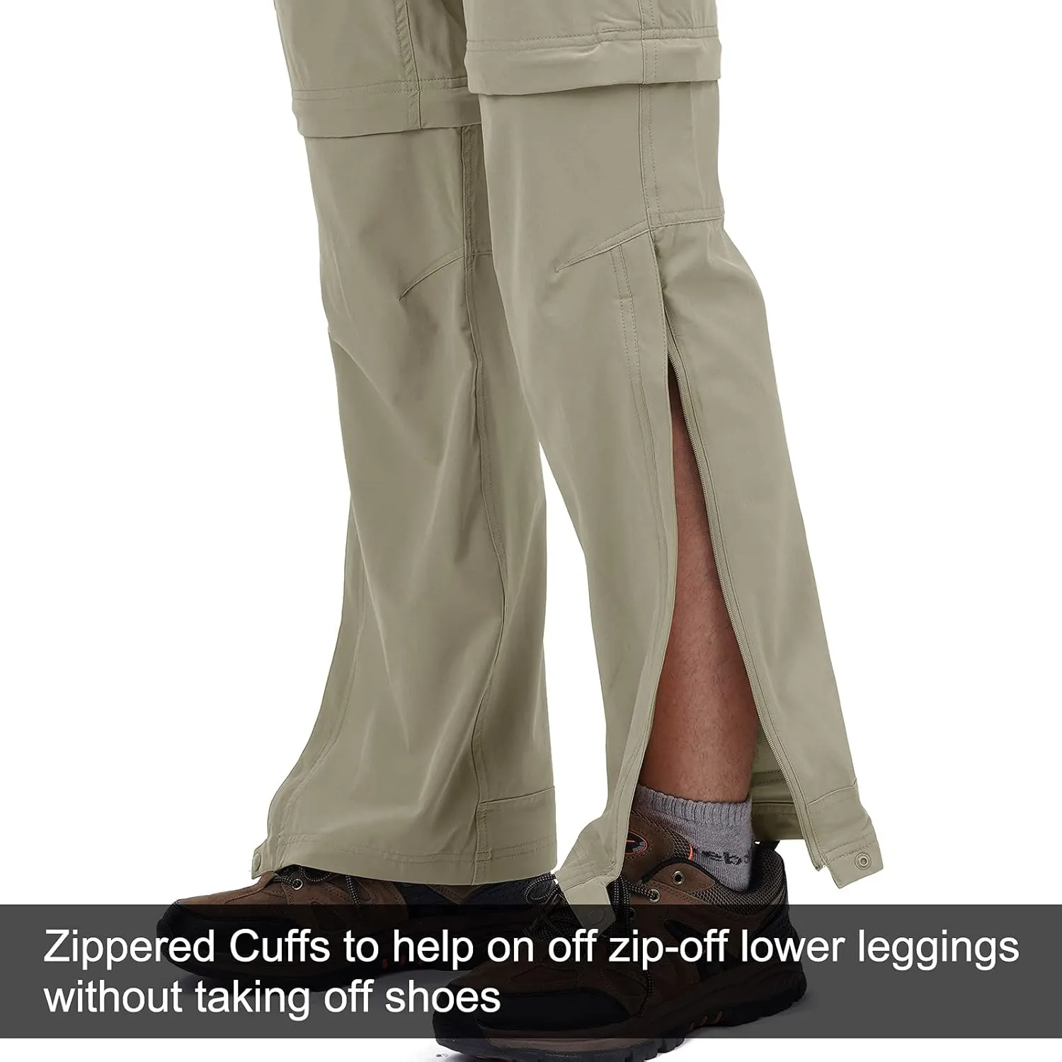 Hiking Pants Men Outdoor Cargo Quick Dry Lightweight Stretch Travel Pants with Elastic Waist for Fishing