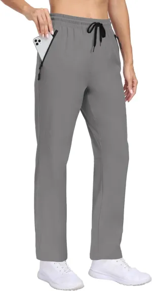 Hiking Pants Women Lightweight Joggers with Pockets Water Resistant Quick Dry Stretch Active for Travel Outdoor HH23019W