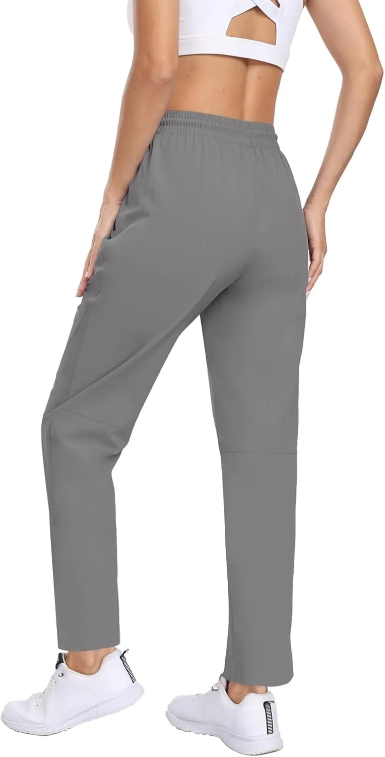 Hiking Pants Women Lightweight Joggers with Pockets Water Resistant Quick Dry Stretch Active for Travel Outdoor HH23019W