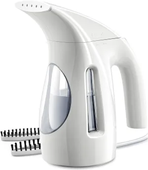 HiLIFE Steamer for Clothes, Portable Handheld Design, 240ml Big Capacity, 700W, Strong Penetrating Steam, Removes Wrinkle, for Home, Office and Travel(ONLY FOR 120V)(White)